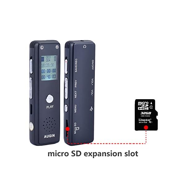 Digital Voice Recorder Spy Voice Activated Audio Recorder Dictaphone