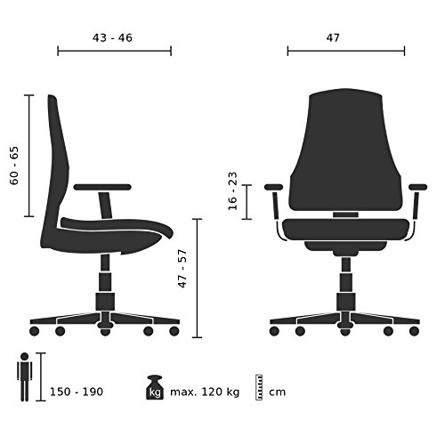 HJH-Office-652601-Sedia-Executive-Genidia-Tessuto-di-Rete-Nero-Sedia-da-Ufficio-Alta-Gama-ergonomico