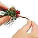 20 Pack Christmas Artificial Picks Xmas Pine Picks Floral Picks Small Artificial Pine Tree Pine Branches Decorations for Christmas Flower Arrangements Wreaths and Holiday Decorations