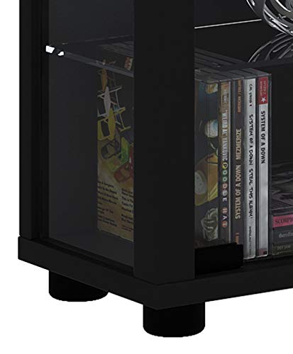 VCM Vitrine Sammelvitrine Standvitrine Glasvitrine Glasregal Glas Schaukasten ohne Beleuchtung Schwarz "Lumo Maxi" – Bild 3