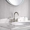 ROFFENNY Widespread Bathroom Faucets Brushed Nickel Modern 3-Holes 8 inch Two-Handle Bathroom Sink Faucet, with Pop-up…