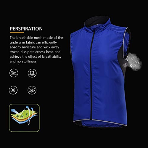 Mannen Fietsen Vest Mouwloos Waterdicht Winddicht MTB Gilet Met Reflecterende Strip (Kleur: Paars, Maat: Large) - Afbeelding 7