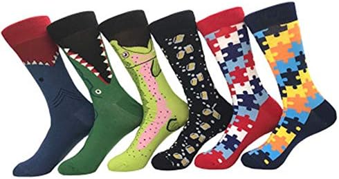 VIGVOG Men's Women's Colorful Art Patterned Casual Crew Socks 5-8 Pack