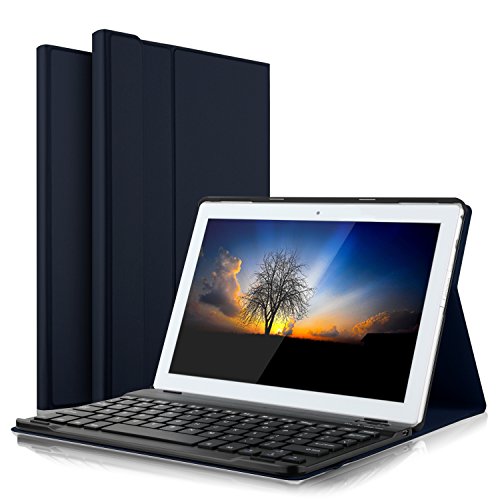 IVSO Keyboard Case for Lenovo TAB 4 10, Ultra-Thin Detachable Wireless Keyboard Stand Case/Cover for Lenovo TAB 4 10 Tablet(Blue)