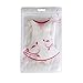 GIRLADY Open Crotch G String Panties for Women Sheer Lace Thong Embroidery Intimates Rhinestone Pendants Brief Sexy Underwear (White/Pink 2)