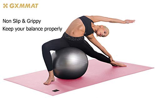 Gxmmat Large Yoga Mat 72"x 48"(6'x4') x 7mm for Pilates Stretching Home Gym Workout, Extra Thick Non Slip Anti-Tear Exercise Mat
