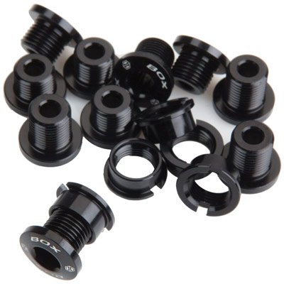 Box Components Spriral 7075 Alloy Chainring Bolts (15 Piece), Black
