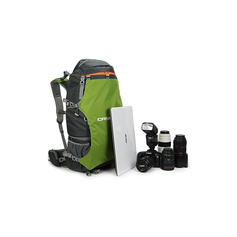 Caseman aob6 grün DSLR SLR Kamera Case NotebookBig Rucksack Tasche Travel wasserdicht mit Regen