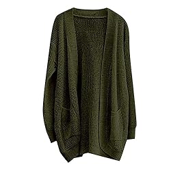 ADJHDFH Cardigan With Pockets For Women Blue Knit