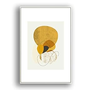 Framed Canvas Wall Art Abstract for Living Room, Bedroom Color Block Canvas Prints for Modern Home Decoration Ready to Hang - 16"x24" inches