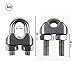 DYWISHKEY Pack of 6, 5/16 Inch M8 Stainless Steel Wire Rope Cable Clip Clamp