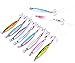 Aorace 10pcs 5.5cm/10g Casting Spoon Lures Fishing Spinners Salmon & Trout Minnow Baits with Feather