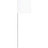 Swanson Tool Co FW15100 2.5-Inch by 3.5-Inch Marking Flags with 15-Inch Wire Staffs, White, 100-Pack