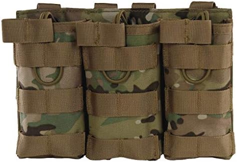 Nowear Camouflage Solid Triple Magazine Pouch Nylon Molle Outdoor Hunting Hiking Utility Accessories Storage Bag
