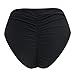 CENG MAU Swimwear Women Vintage Brazilian Ruched High Cut High Waisted Bathing Bikini Bottoms