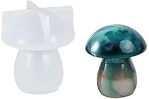 WSJIABOFUX White Mushroom Resin Molds 3D Mushroom Silicone Molds for Epoxy Resin Casting Home Decor DIY Soap Making Resin Casting Jewelry Supplies