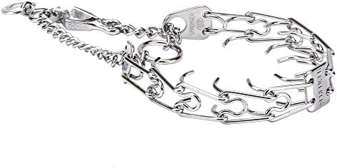 Herm Sprenger Chrome Plated Ultra Plus Prong Collar with Swivel and Quick Release Snap Hook - 3.2 mm x 23 inches