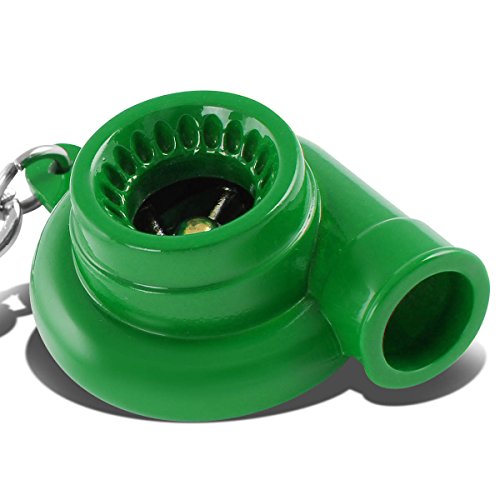 Minituare Spinnable Turbocharger Compressor Key Chain (Green Coated)