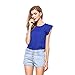 TopTie Women's Sleeve Ruffle Shoulder Chiffon Tops Casual Shirt Tops Blouse