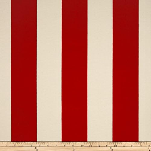 Premier Prints Indoor/Outdoor Vertical Stripe American Red Fabric By The Yard