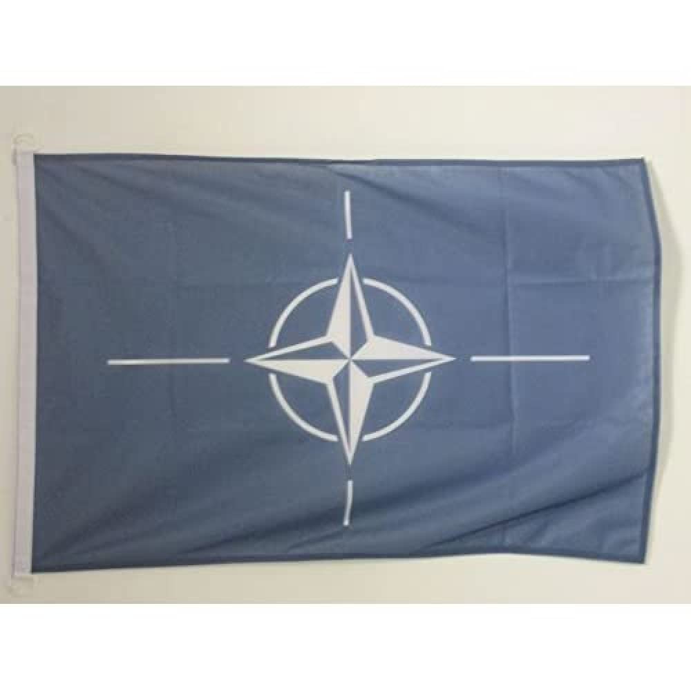 AZ FLAG - NATO Flag - 2x3 Ft - For Outdoor - North Atlantic Treaty Organization Banner Knitted Polyester with Two Plastic Rings - Fade Resistant - Vivid Colors - 2' x 3' Feet - 90x60 Cm