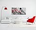 LevvArts - 4 Piece Canvas Print Wall Art Grey and Red Woman Painting Artwork Stretched and Framed Ready to Hang Modern Sexy Poster Bedroom Bathroom Decoration 12