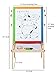 YARMOSHI My First Wooden Drawing Board Easel Double Sided Adjustable | Chalk Blackboard & White Dry Erase Surface, Magnetic Sponge, Marker Pens, Chalks & Bottom Tray | Learning Play for Toddlers!