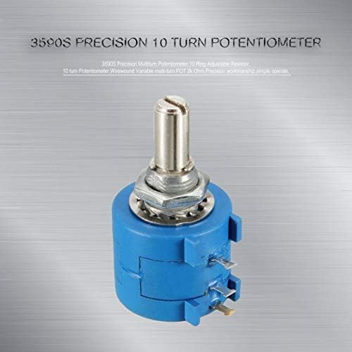 LouiseEvel215 3590S Precision Multiturn Potentiometer 10 Ring Adjustable Resistor Potentiometer Wirewound Variable multi-turn POT 10k Ohm
