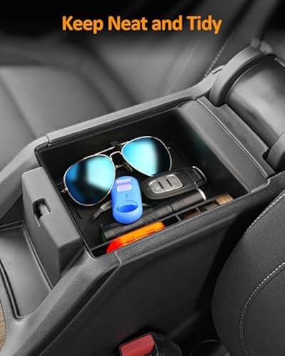 Center Console Organizer For GMC Acadia 2017-2023 | Custom Fit Armrest Storage Tray Insert - Black