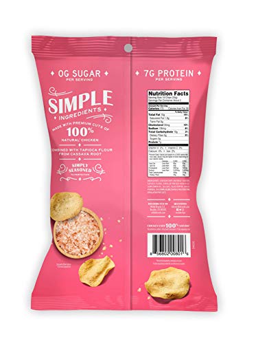 Himalayan Pink Salt Chicken Chips By Wilde Brands, Protein Snack, Made With Real Chicken, Keto Friendly, Paleo Certified, Antibiotic and Gluten Free, 2.25oz Bag (4 Count)