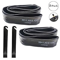 YunSCM 26x1.90/1.95/2/2.10/2.125 Inch Bike Inner Tubes Replacement for 48mm Schrader Valve MTB Bike Inner Tubes Durable Butyl Rubber Bike Tires, 2 Pack 