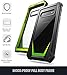 Poetic Galaxy S10 Rugged Clear Case, Full-Body Hybrid Bumper Cover, Support Wireless Charging, Without Built-in-Screen Protector, Guardian Series, Case for Samsung Galaxy S10 2019, Green