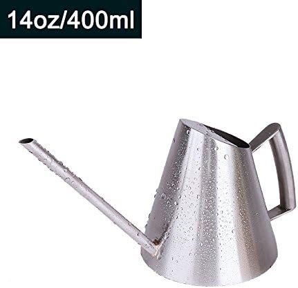 Bastolive Stainless Steel Watering Can,With Office/Living Room Modern Style Watering For Succulents/Plant,Mini Watering Pot For Kids(Stainless Steel, Small 14oz/400ml)