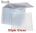 Yens 50clearslimcd Clear Slim CD Jewel Cases, 5.2 mm, 50 Piece