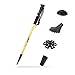 KevenAnna Trekking Poles, Adjustable Retractable Anti-Shock Durable Aluminum Hiking Poles for Outdoor Hiking Walking Trekking Climbing Stick, 1 Piece (yellow)