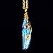 sedmart Handmade Amethyst Blue Titanium pendant Quartz Necklace gemstone jewelry Mothers Day Gifts