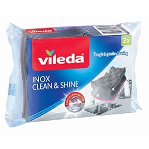 Vileda Schuurspons Inox Clean & Shine, 2 Stuk