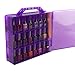 Universal Purple Transparent Nail Polish Organizer Storage Case for 48 Bottles Adjustable Dividers Space Saver