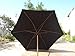 Formosa Covers 9ft Umbrella Replacement Canopy 6 Ribs in Black (Canopy Only)