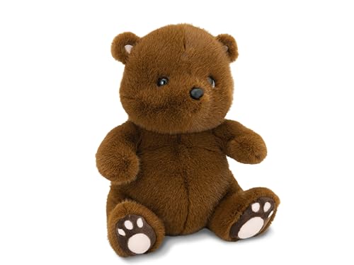 Teorema Giocattoli Umweltfreundlicher Plüschbär, weicher brauner Teddybär, 32 cm, Puppe aus nachhaltigen Materialien, Geschenk für Kinder