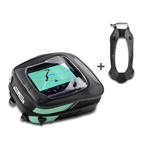 Tank Bag Buell XB12 R Firebolt Bagster Driver 5841CD 15-24 liters black/green + Fitting Support Easy Road