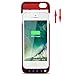 iPhone 5 / 5S / 5C / SE Battery Case,TQTHL Update [4800mAh] External Battery Backup Protective Charger Case for iPhone 5 / 5S / 5C / SE (Built-in USB Output Power Bank) LED Indicator Light - Red
