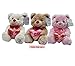 Valentine’s Day Gift Basket | 10 Inches Teddy Bear Plush (Color May Vary), Valentine Theme Gift Bag & one Belgian Milk Chocolate Roses with Edible Rosebud | For Her Wife Girlfriend Mother Daughterthumb 1