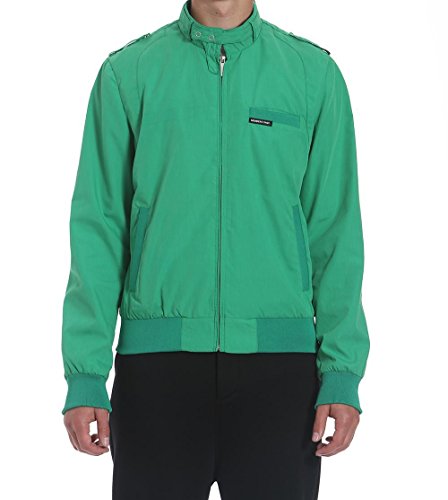 Members Only Men's Original Iconic Racer Jacket, Green, Large