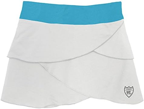 Loriet Girls Monaco Performance Skorts White/Turquoise Large