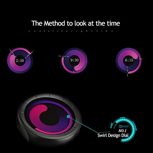 BOFUTE Men\'s Swirl Dial Quartz Waterproof Business Casual Watch with Stainless Stee Mesh Band Silver