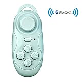 SUNNYPEAK Wireless Bluetooth Gamepad Remote Controller Compatible with 3D VR Glasses Google Cardboard Selfie Camera Shutter Wireless Mouse Music Player iPhone iPad Ebook Tablet PC TV (White)