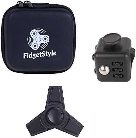FidgetStyle Fidget Spinner Toy Cube Combo Prime Set Sensory For Adults Kids Great Solution For ADHD Autism Stress Relief Classroom More Ultimate Twiddle Set To Carry Wherever You Go Fidgeting