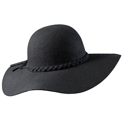 black floppy winter hat