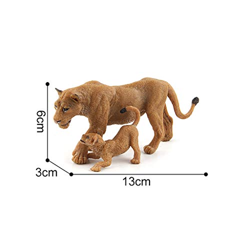 Fiaya Emulational Leopard Lion Animal Model Ornament Desk Table Decoration Figurine Educational Science Toy for Kids Gifts (5B) - Thumbnail 3